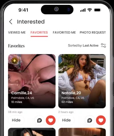 Favor app matches screen
